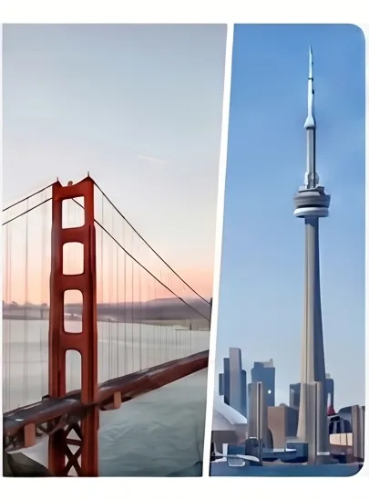 United States and Canada Flags